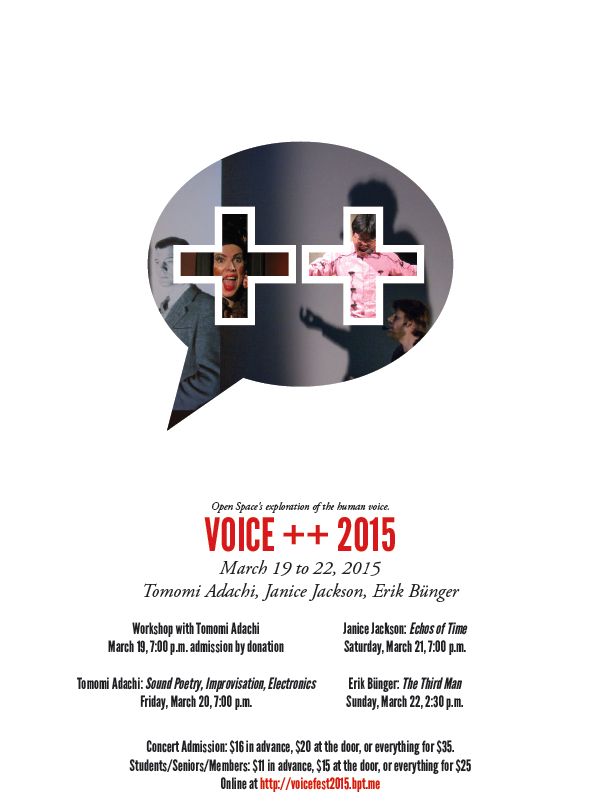 Voice ++ 2015: Tomomi Adachi, Janice Jackson, Erik Bünger @ Open Space - Mar 19, 2015