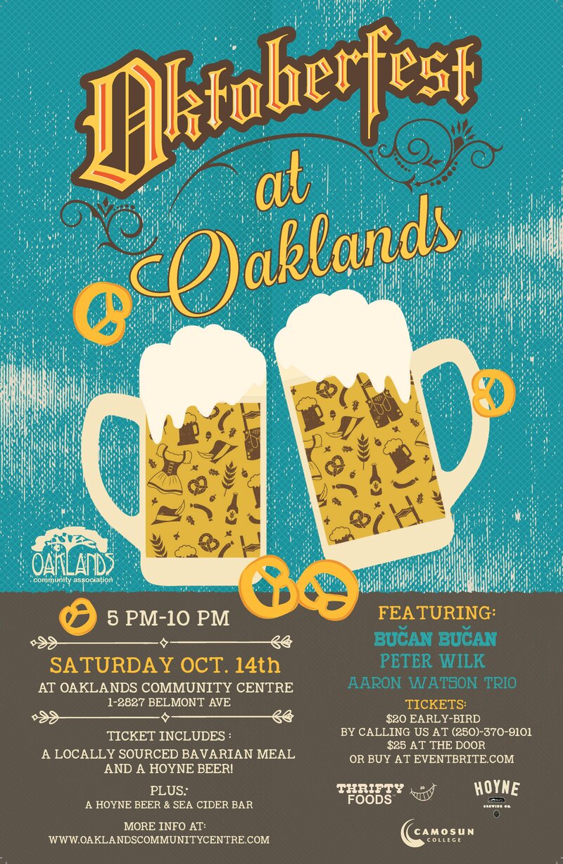 Oktoberfest at Oaklands!: Bučan Bučan, Aaron Watson Trio, Peter Wilks @ Oaklands Community Association Oct 14 2017 - May 6th @ Oaklands Community Association