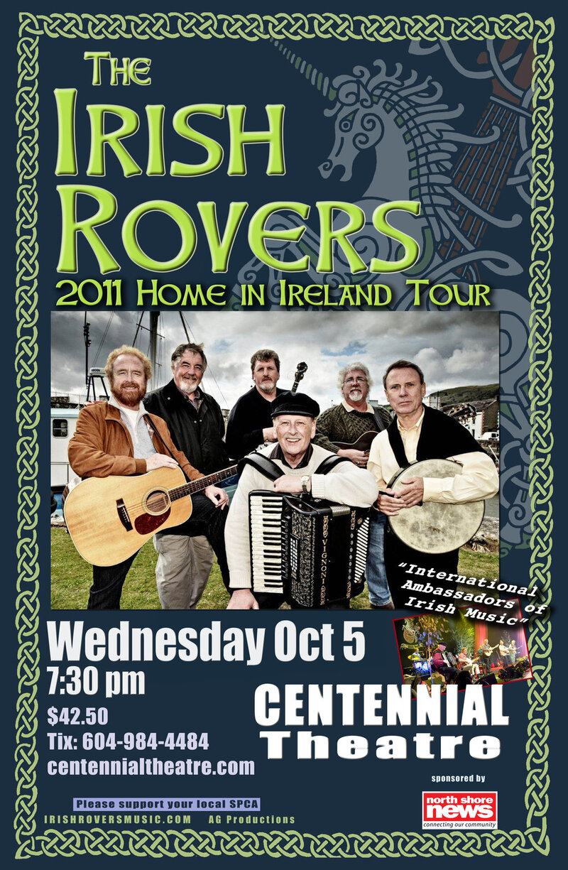 The Irish Rovers in Concert at Centennial Theatre: Irish Rovers @ Centennial Theatre Oct 5 2011 - May 6th @ Centennial Theatre