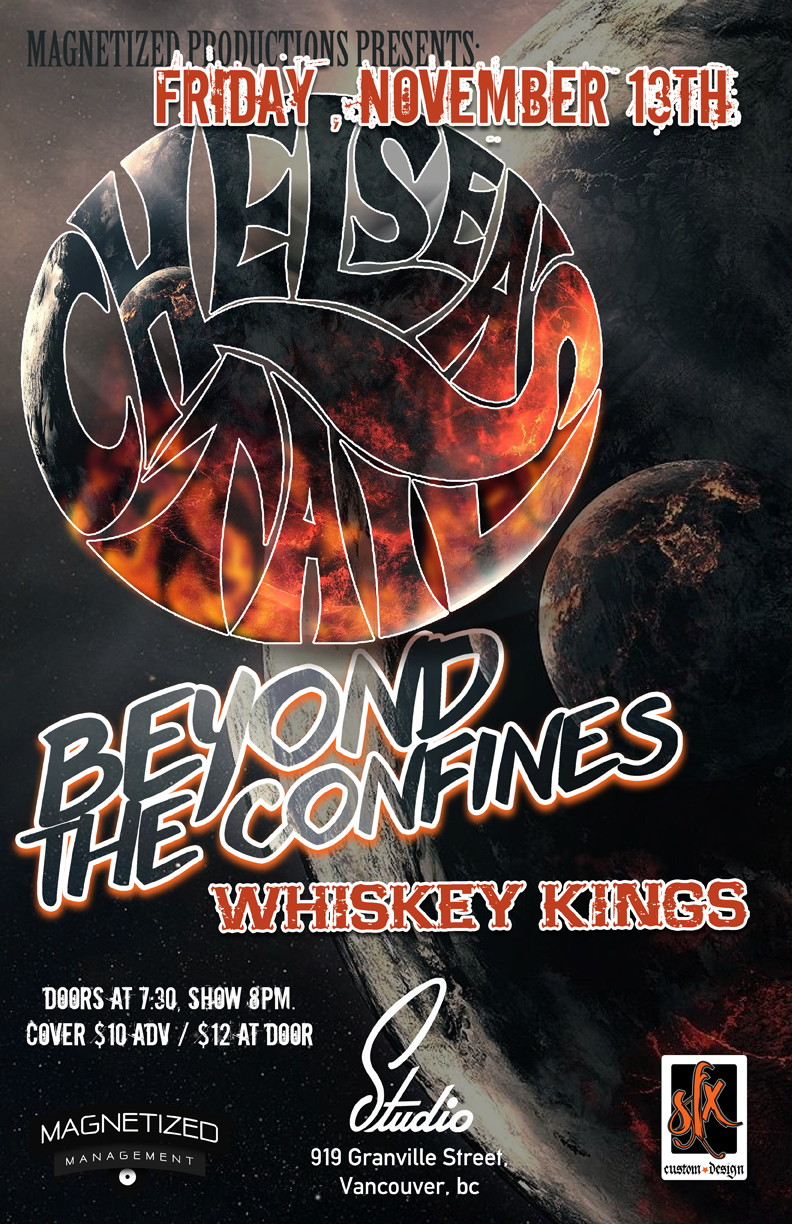 Chelsea's Tail, Beyond the Confines, Whiskey Kings @ Studio Records Nov 13 2015 - May 6th @ Studio Records