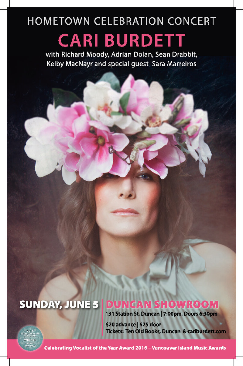 &lsquo;HOME TOWN CELEBRATION CONCERT&rsquo;: Cari Burdett @ The Duncan Showroom - Upstairs Jun 5 2016 - May 8th @ The Duncan Showroom - Upstairs