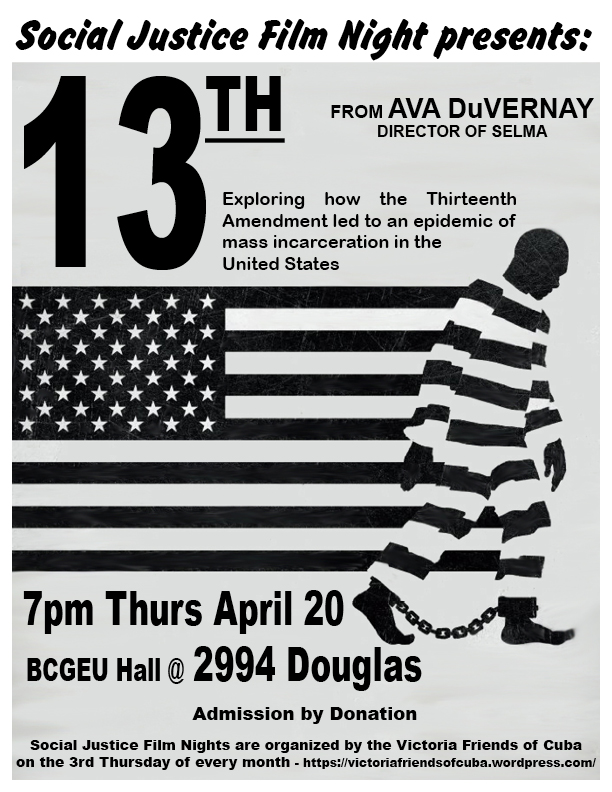 SOCIAL JUSTICE FILM NIGHT @ BCGEU HALL - Apr 20, 2017