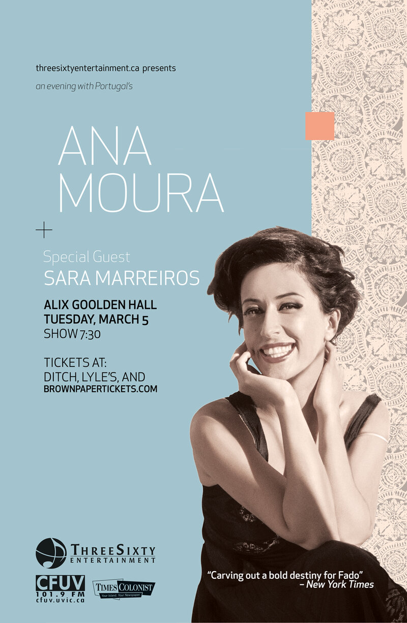 Ana Moura Live in Victoria: Ana Moura, Sara Marreiros @ Alix Goolden Performance Hall Mar 5 2013 - May 10th @ Alix Goolden Performance Hall