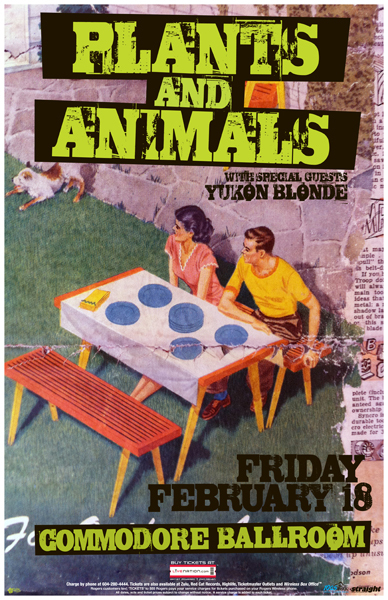 Plants and Animals, Yukon Blonde @ The Commodore Ballroom Feb 18 2011 - Apr 30th @ The Commodore Ballroom