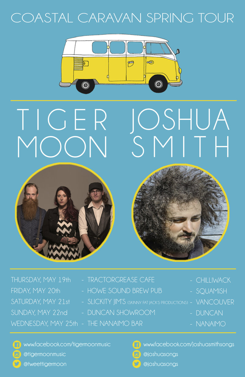 The Coastal Caravan Tour ft: Joshua Smith, Tiger Moon @ Slickity Jim's - May 21, 2016