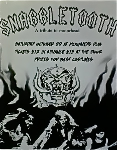 HALLOWEEN HELL: Snaggletooth @ McKinney's Pub - Oct 29, 2011
