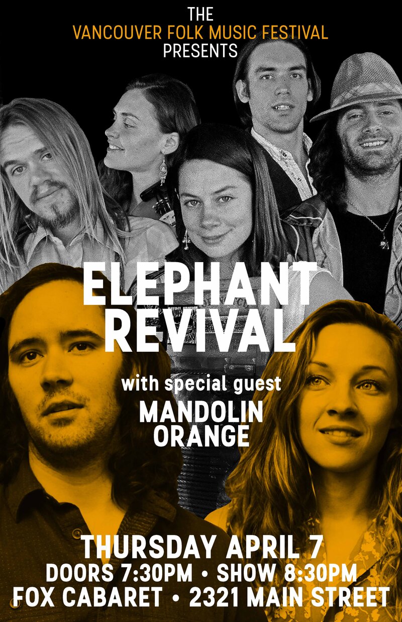 Elephant Revival, Mandolin Orange @ Fox Cabaret Apr 7 2016 - May 9th @ Fox Cabaret