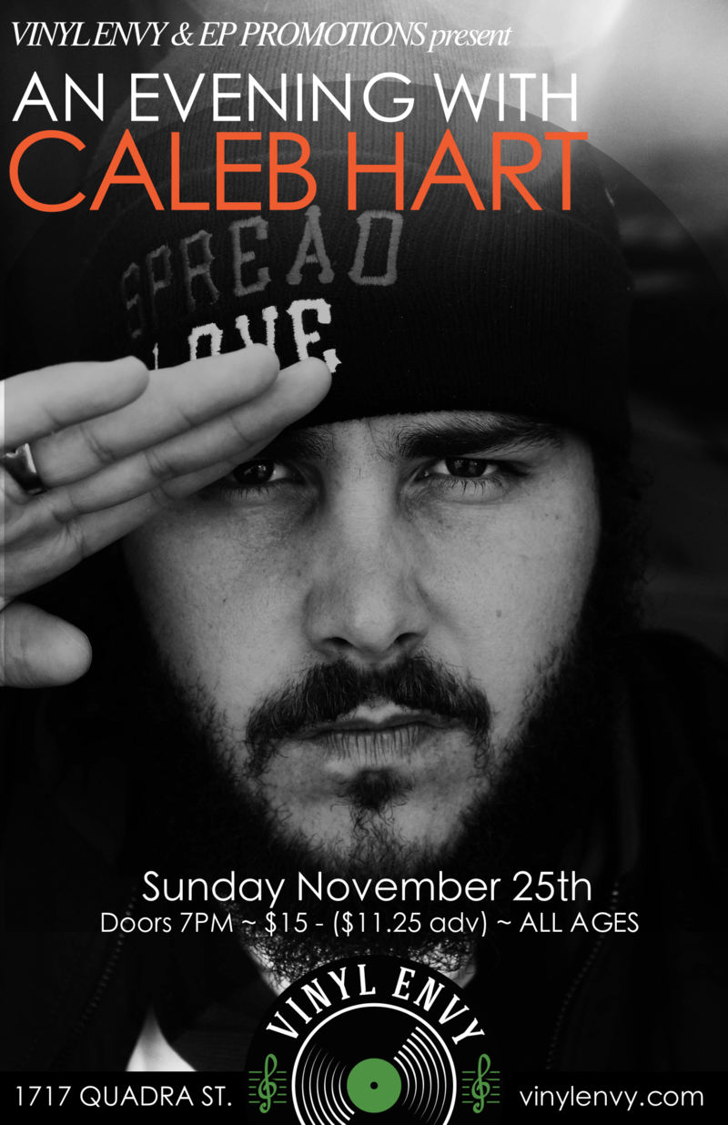 An Evening of Acoustic Soul: Caleb Hart (Victoria, BC) @ Vinyl Envy Nov 25 2018 - May 6th @ Vinyl Envy