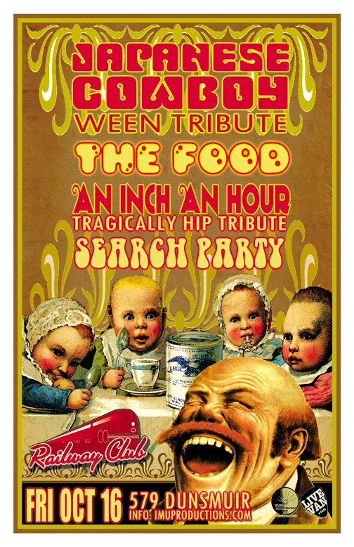 Japanese Cowboy, The FOOD, AN INCH AN HOUR, Search Party @ Railway Club Oct 16 2015 - May 8th @ Railway Club