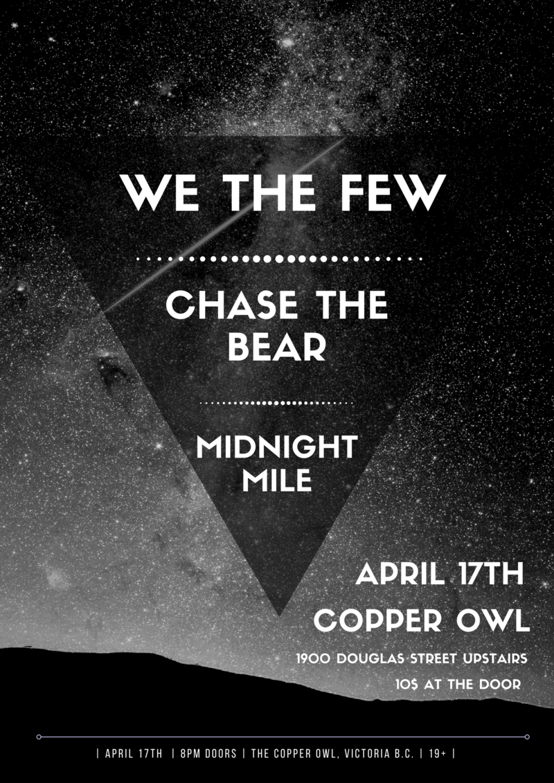 .: We The Few, Chase the Bear, Midnight Mile @ Copper Owl Apr 17 2018 - Jun 4th @ Copper Owl