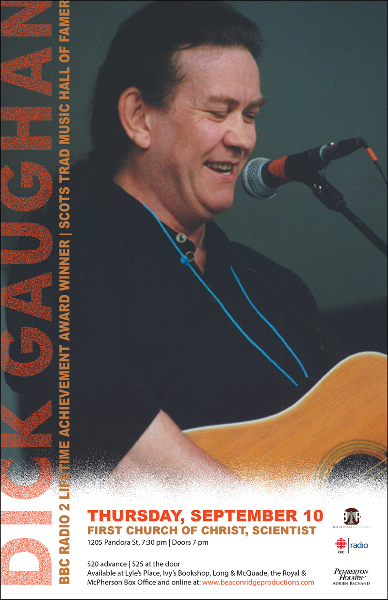 Scottish Folk Legend DICK GAUGHAN in concert: Dick Gaughan  @ First Church of Christ, Scientist Sep 10 2015 - May 7th @ First Church of Christ, Scientist