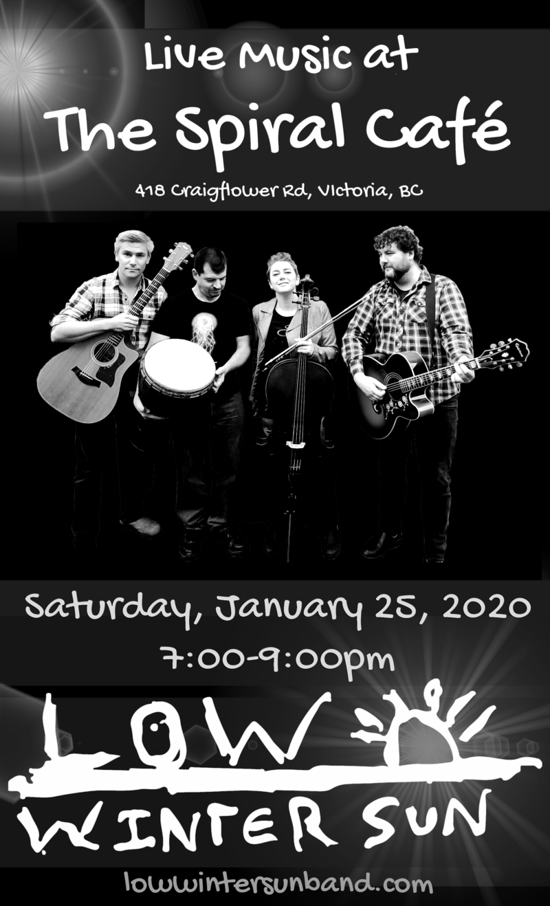 Acoustic at the Spiral Cafe: Low Winter Sun @ Spiral Cafe Jan 25 2020 - May 5th @ Spiral Cafe