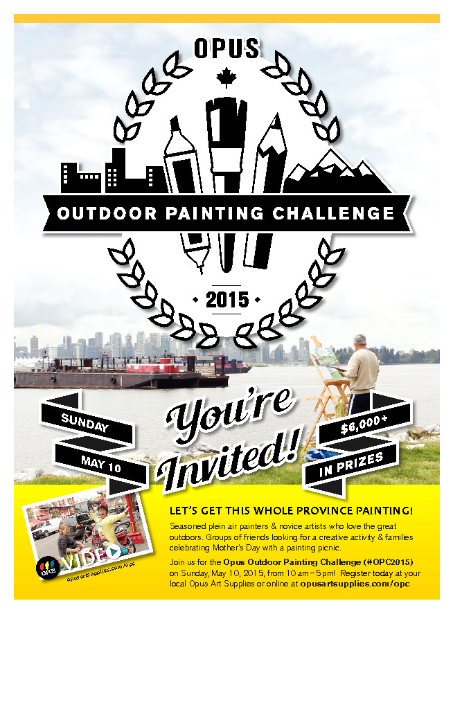 Opus Outdoor Painting Challenge 2015 @ Opus Art Supplies May 10 2015 - May 7th @ Opus Art Supplies