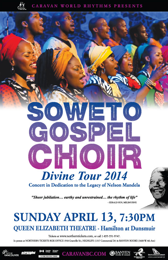 Soweto Gospel Choir @ Queen Elizabeth Theatre Apr 13 2014 - May 6th @ Queen Elizabeth Theatre