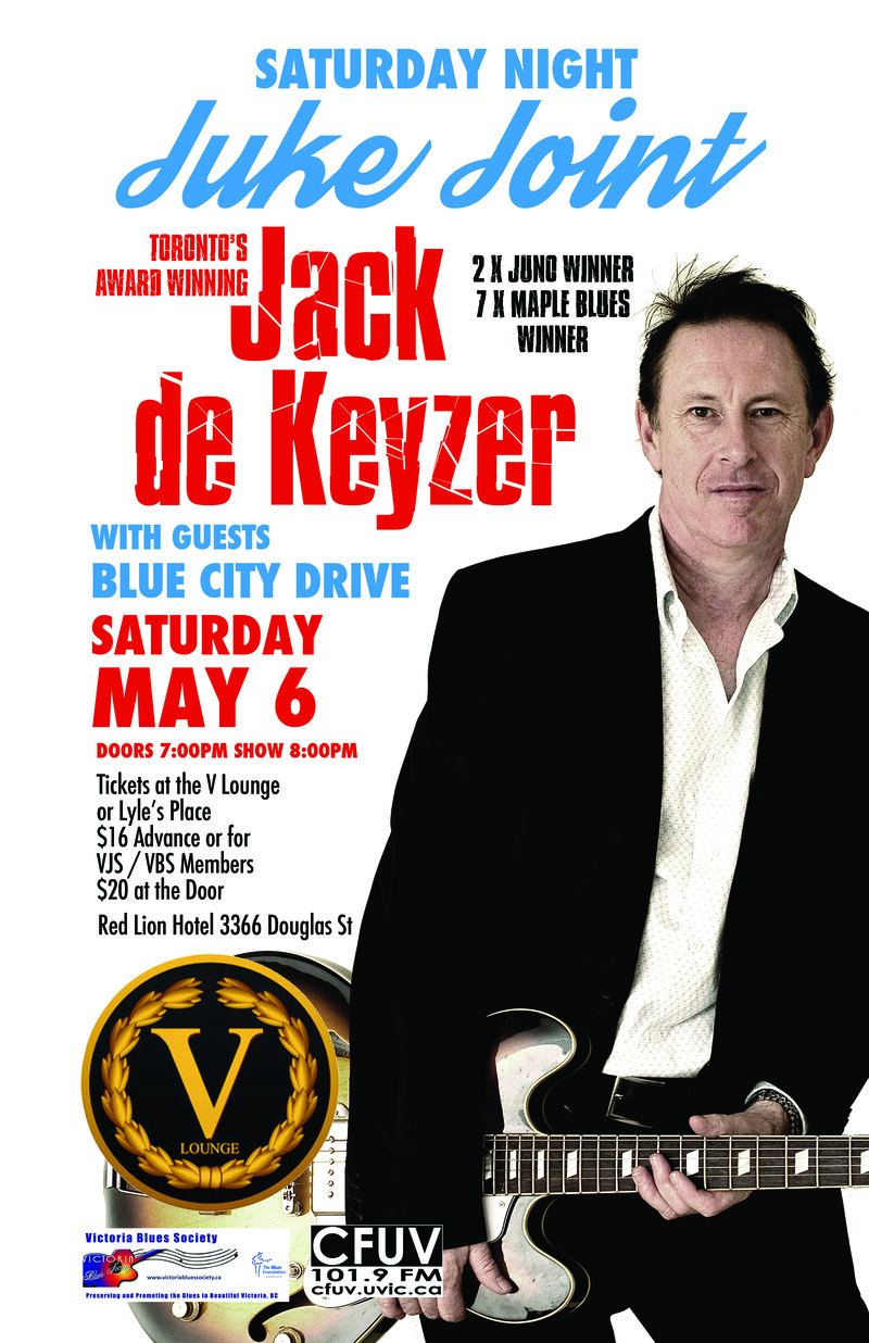 Jack deKeyzer: Blue City Drive @ V-lounge May 6 2017 - May 8th @ V-lounge