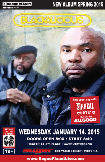 Pioneering hip hop duo plays music from forthcoming album: Blackalicious, Sirreal, CURTIS C, DJ All Good @ Capital Ballroom - Jan 14, 2015