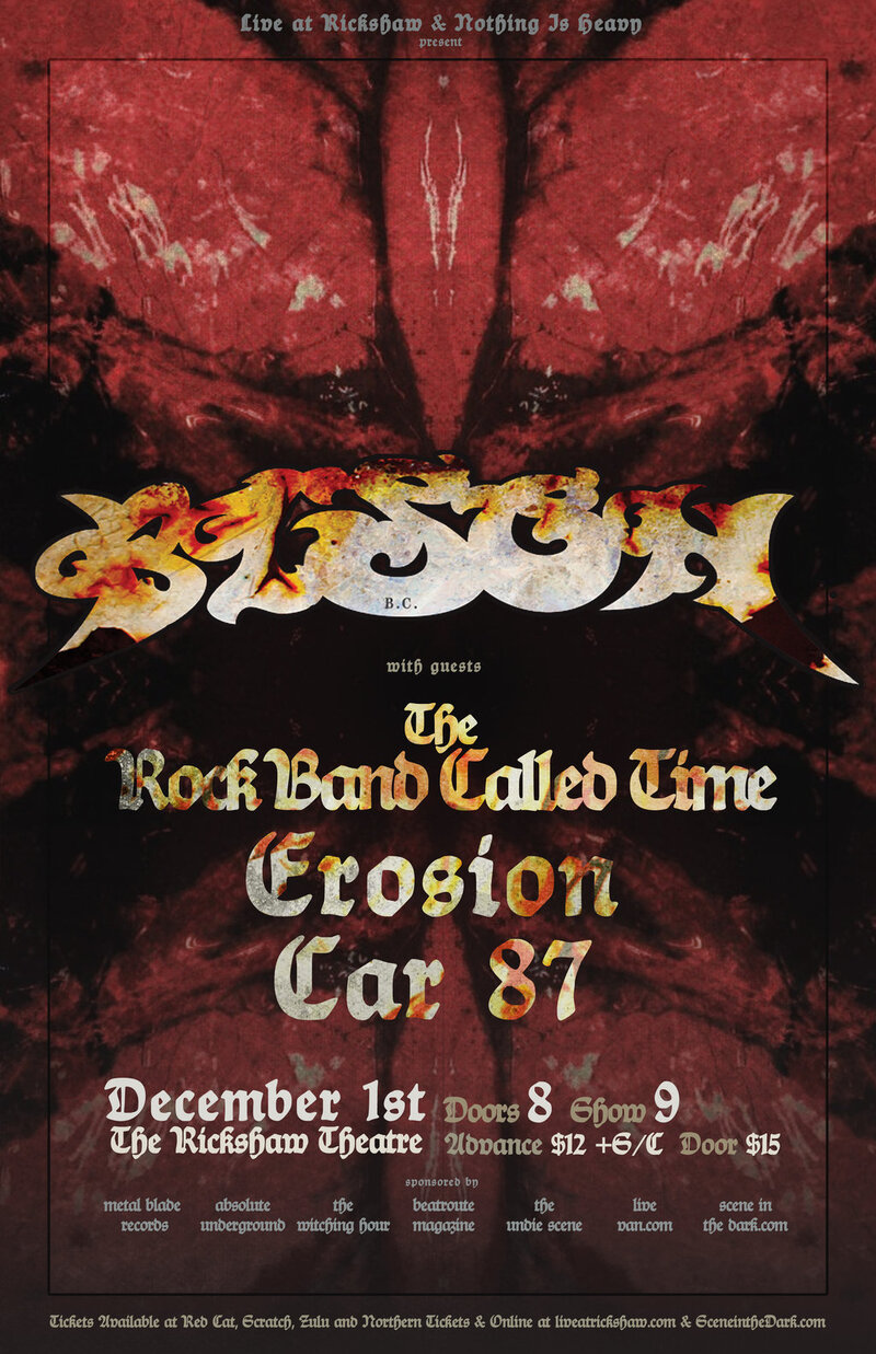 Bison, The Rock Band Called Time, Erosion, Car 87 @ Rickshaw Theatre Dec 1 2012 - May 7th @ Rickshaw Theatre