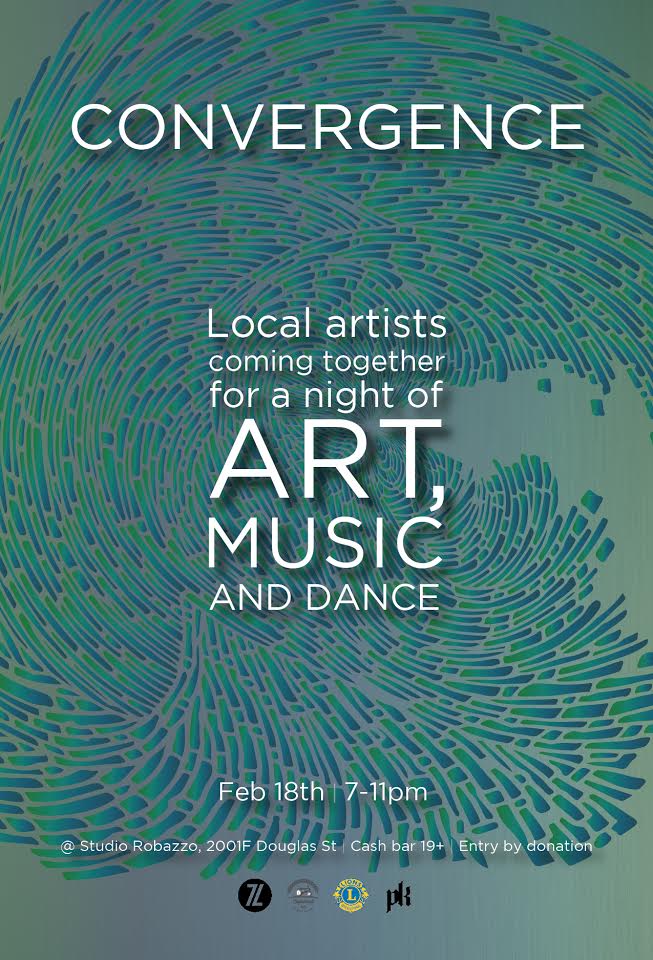 Convergence: A night of art music and dance: Dan McIntyre, Jennifer O'Donnell, Joanna Saunders, Logan Ford, Matt Dooher, Melanie Yip, Molly Munro, Monkey C Interactive, Owen Sphera, vasho pekar, Tongue N'Cheek, AKELA  @ Studio Robazzo Feb 18 2017 - May 6th @ Studio Robazzo