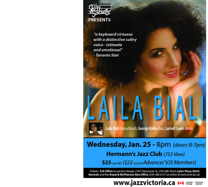 Laila Biali @ Hermann's Jazz Club Jan 25 2012 - May 7th @ Hermann's Jazz Club