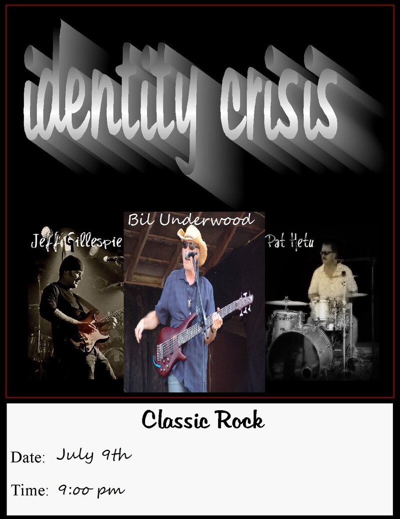 This power trio is a must see!: Identity Crisis @ Bartholomew's Pub Apr 28 2018 - May 9th @ Bartholomew's Pub