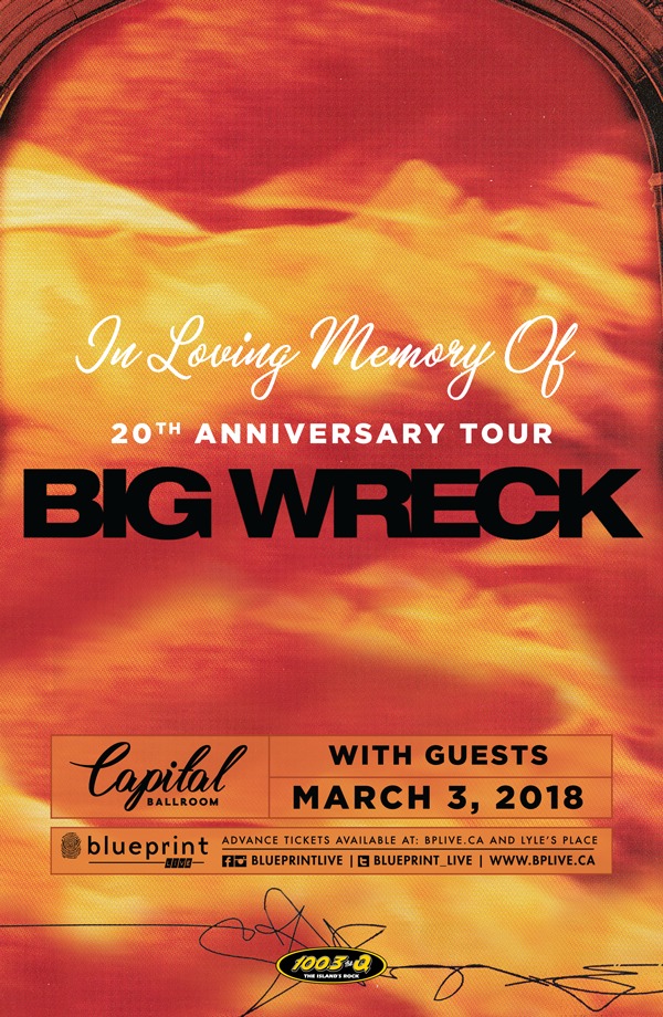 20th Anniversary Tour: Big Wreck, Jesse Roper @ Capital Ballroom Mar 3 2018 - May 6th @ Capital Ballroom