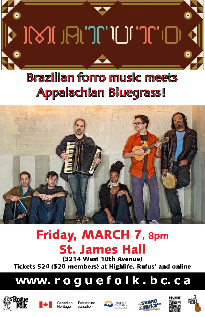 Matuto @ St. James Community Hall Mar 7 2014 - Jun 22nd @ St. James Community Hall