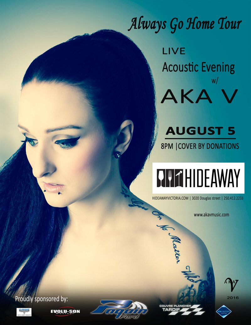Live Acoustic Evening: Aka V @ Hideaway Café - Aug 05, 2016