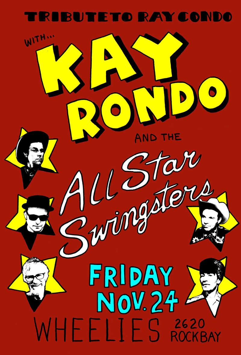 KAY RONDO and the Allstar Swingsters @ Wheelies Motorcyles Nov 24 2017 - Jun 4th @ Wheelies Motorcyles
