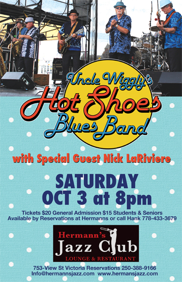 Uncle Wigglys Hot Shoes Blues Band @ Hermann's Jazz Club Oct 3 2015 - May 13th @ Hermann's Jazz Club