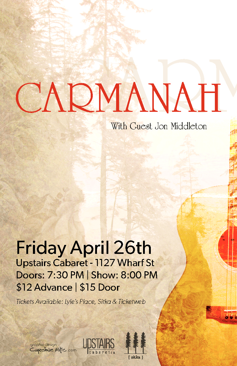 Carmanah, Jon Middleton @ Upstairs Apr 26 2013 - May 6th @ Upstairs