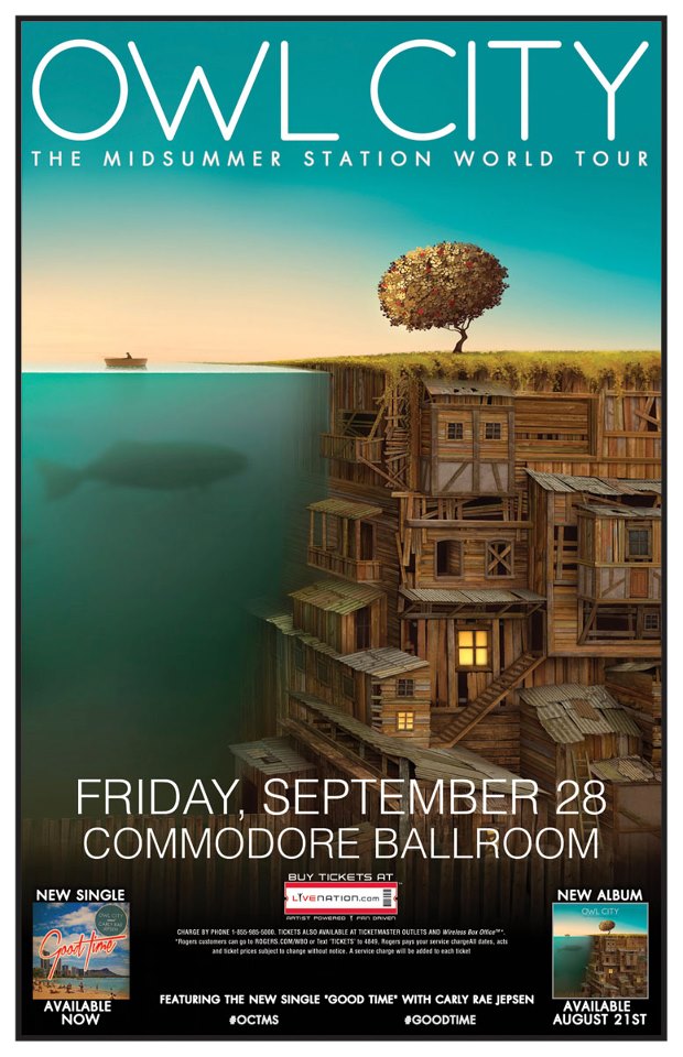 Owl City @ The Commodore Ballroom Sep 28 2012 - May 6th @ The Commodore Ballroom