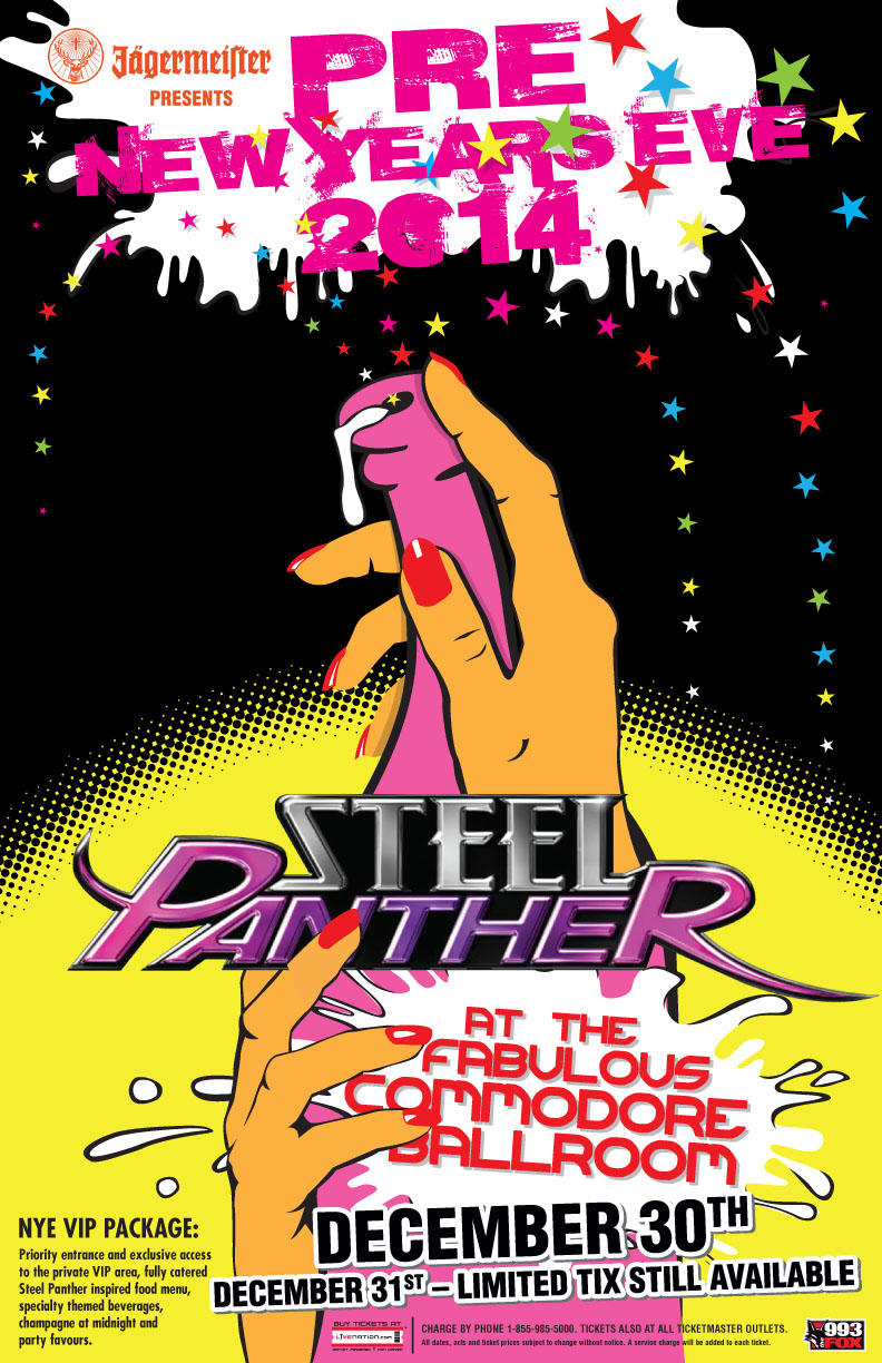 Steel Panther, Hillbilly Herald @ The Commodore Ballroom Dec 30 2013 - Jul 5th @ The Commodore Ballroom