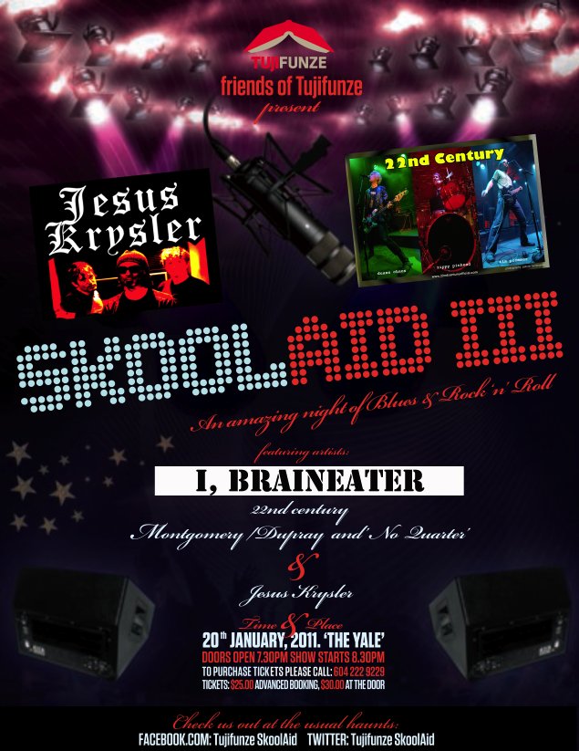 Jesus Krysler, I, Braineater, 22nd Century, Rob Montgomery @ The Yale Hotel - Jan 20, 2011