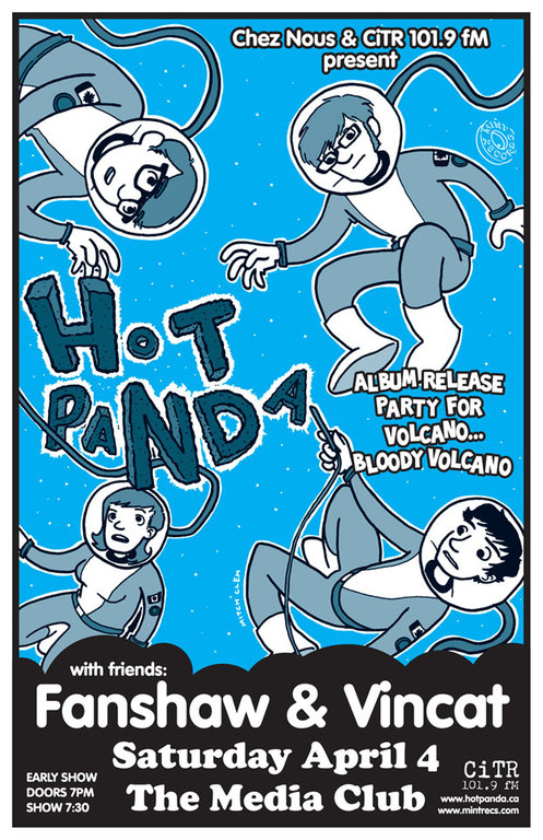 CD Release Party!: Hot Panda, vincat, Fanshaw @ The Media Club Apr 4 2009 - May 7th @ The Media Club