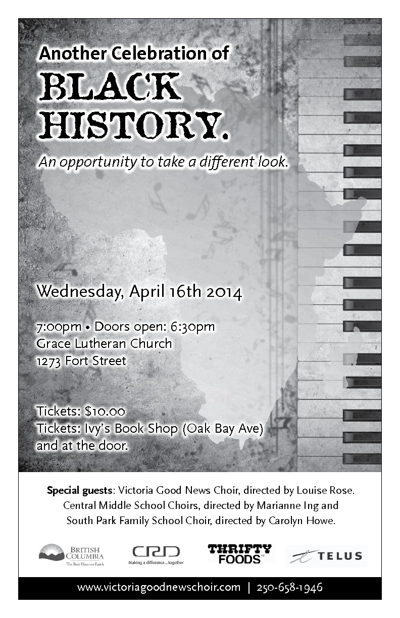 Another Celebration of Black History: Victoria Good News Choir, Central Middle School Choirs, South Park Family School Choir @ Grace Lutheran Church Apr 16 2014 - May 1st @ Grace Lutheran Church