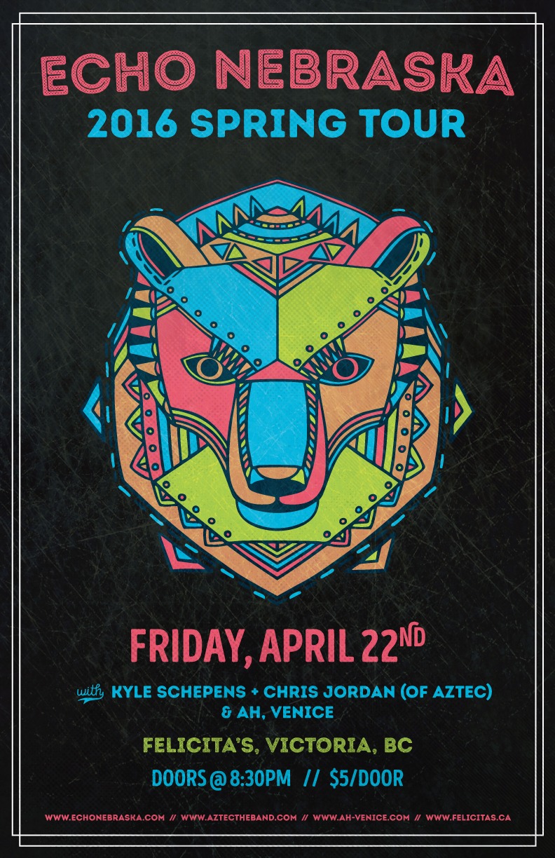 Echo Nebraska, AZTEC, Ah, Venice @ Felicita's Pub Apr 22 2016 - May 10th @ Felicita's Pub
