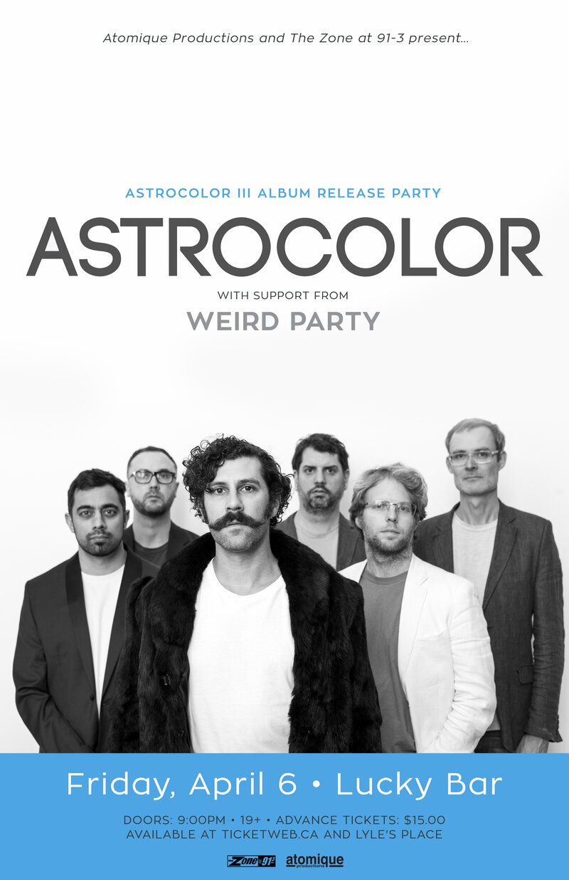 Astrocolor, Weird Party @ Lucky Bar Apr 6 2018 - May 12th @ Lucky Bar