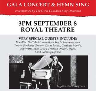 The Great Canadian Sing - Gala Concert and Big Sing: Roy & Rosemary @ Royal Theatre - Sep 08, 2019