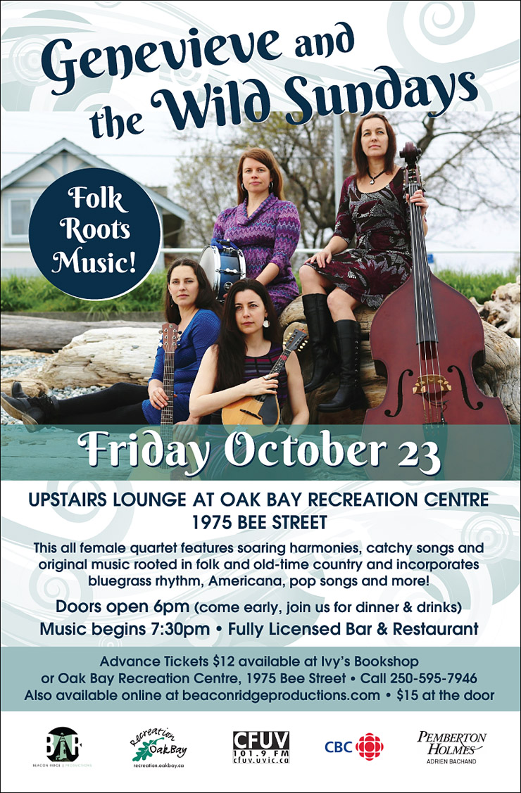 Genevieve Charbonneau, The Wild Sundays @ Sports View Lounge Oct 23 2015 - May 21st @ Sports View Lounge