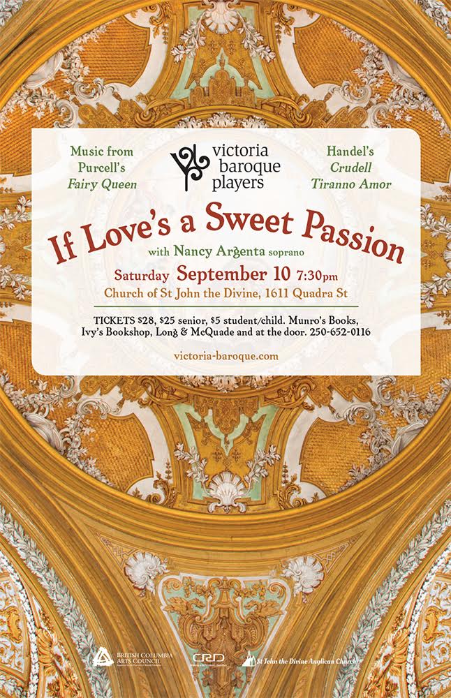 If Love's a Sweet Passion: Victoria Baroque @ St. John The Divine Sep 10 2016 - May 9th @ St. John The Divine