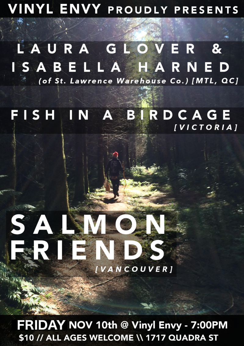 Salmon Friends, Fish in a Birdcage, Laura Glover, Isabella Harned @ Vinyl Envy Nov 10 2017 - Jun 5th @ Vinyl Envy