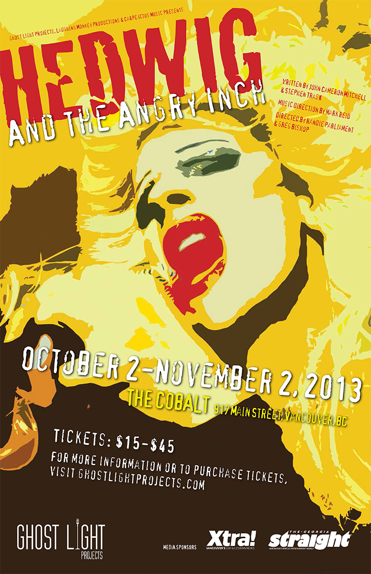 Hedwig and the Angry Inch: Ryan Alexander McDonald  (Hedwig), Lee McKeown (Yitzhak), Kat Gillis Band (The Angry Inch), David Spidel, Chris Couto, Millie Fournier @ The Cobalt Oct 5 2013 - May 7th @ The Cobalt