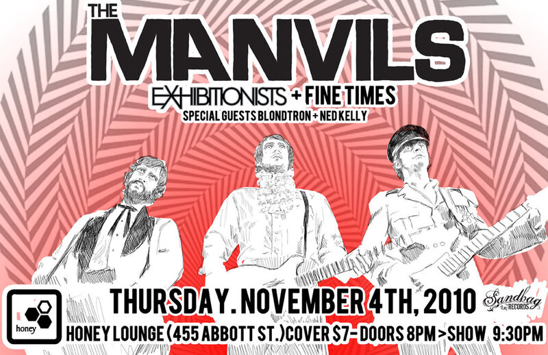 The Manvils, Exhibitionists, Fine Times @ Honey Lounge - Nov 04, 2010