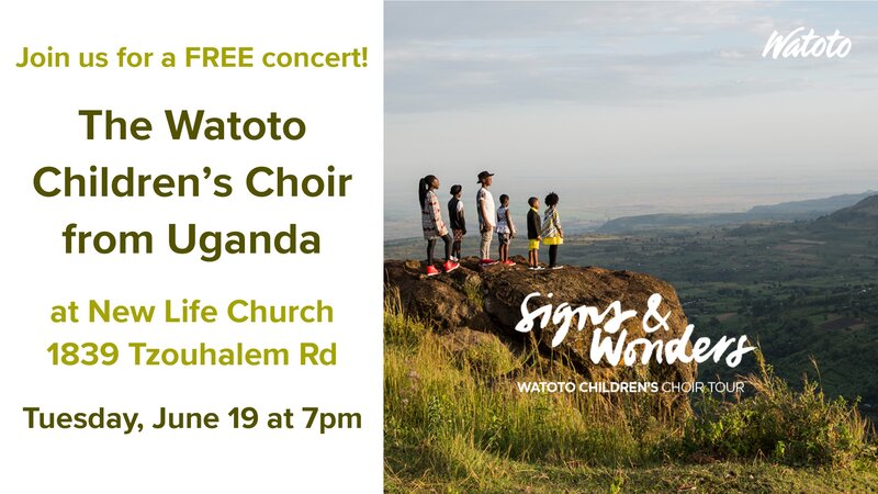 Watoto Childrens Choir (Uganda), Tonny & Trish Mwesigwa (Choir Conductors) @ New Life Community Church  1893 Tzouhale Rd., Duncan, B.C.  v9L Jun 19 2018 - Jun 8th @ New Life Community Church  1893 Tzouhale Rd., Duncan, B.C.  v9L