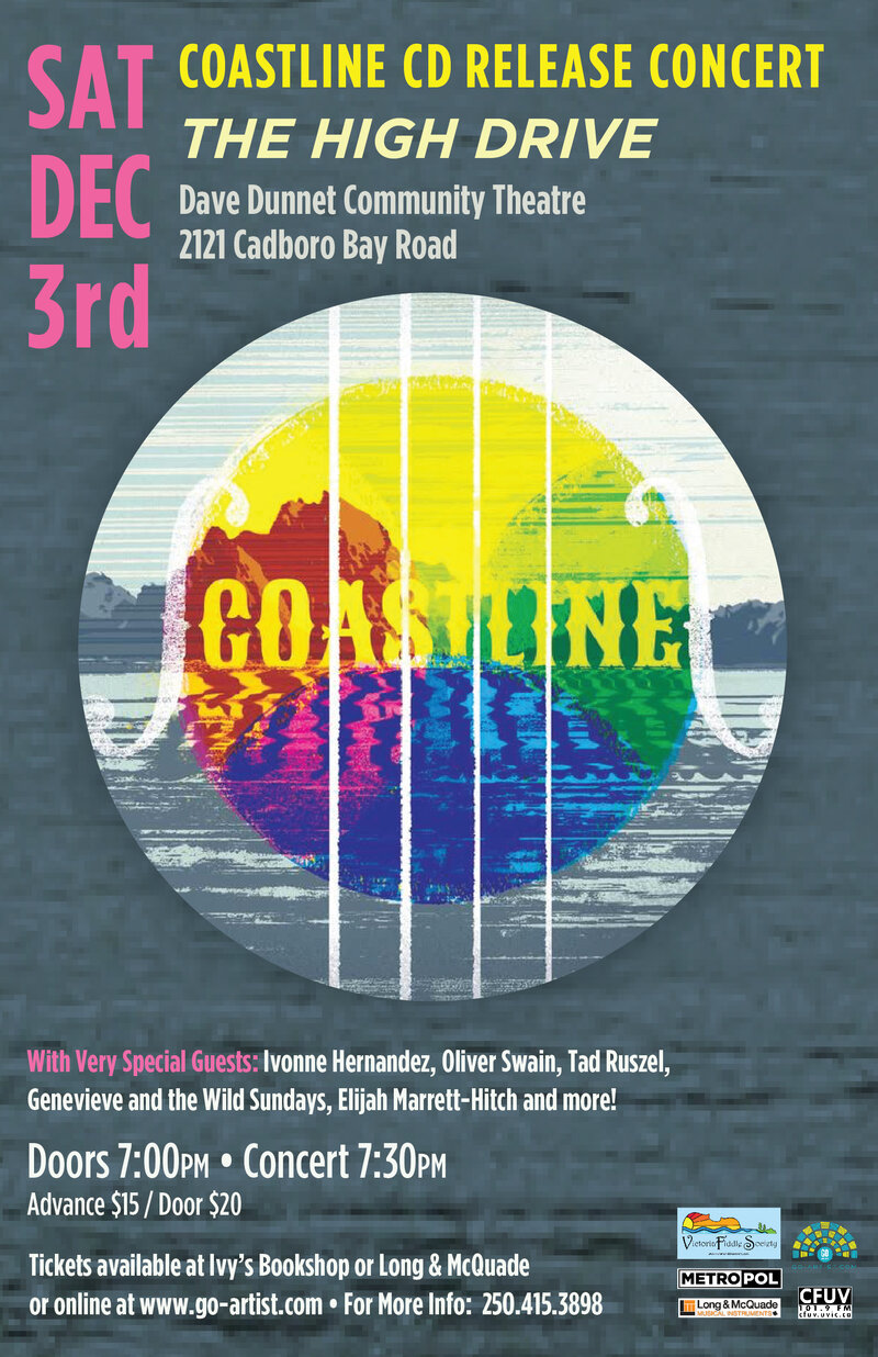 Coastline CD Release Concert - The High Drive: Genevieve and the Wild Sundays, Ivonne Hernandez, Oliver Swain, Tad Raszul, Coastline @ Dave Dunnet Theatre  Dec 3 2016 - May 6th @ Dave Dunnet Theatre 