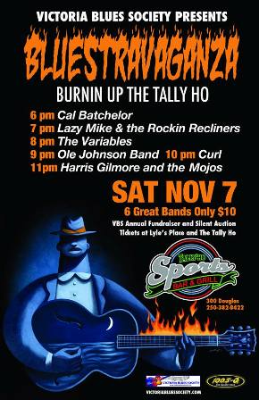 VBS Bluestravaganza - Six live bands: See poster. @ Tally Ho Sports Bar and Grill Nov 7 2015 - May 6th @ Tally Ho Sports Bar and Grill