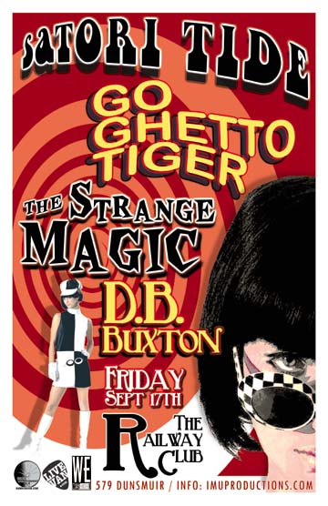 Satori Tide, Go Ghetto Tiger, The Strange Magic, DB Buxton @ Railway Club Sep 17 2010 - May 6th @ Railway Club