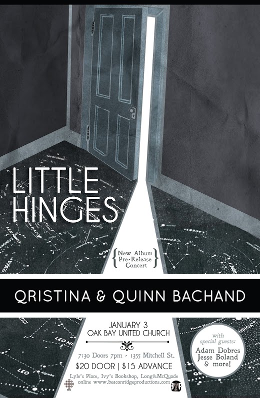 New Album Pre-Release Concert: Qristina & Quinn Bachand, with Adam Dobres and Jesse Boland @ Oak Bay United Church - Jan 03, 2015