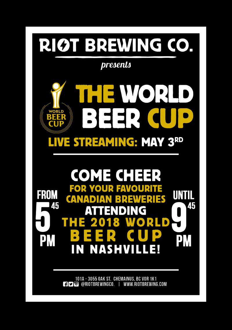 World Beer Awards - Live Stream @ Riot Brewing Co. May 3 2018 - Jun 3rd @ Riot Brewing Co.