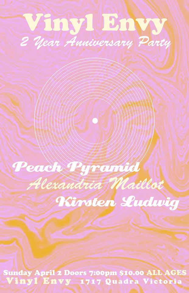 Alexandria Maillot, Kirsten Ludwig, Peach Pyramid @ Vinyl Envy Apr 2 2017 - May 6th @ Vinyl Envy